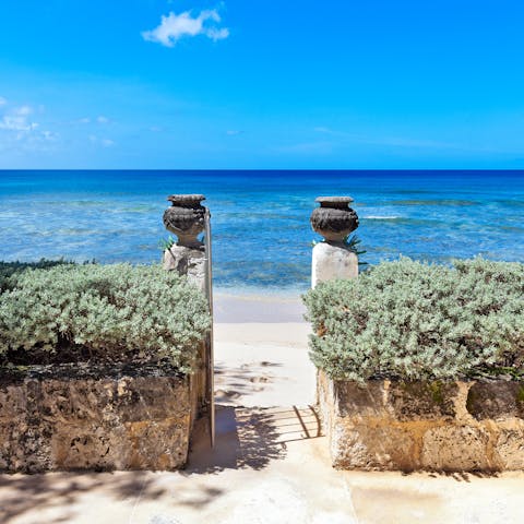 Just step off the patio and you'll be on the water, perfect for swimming and snorkelling