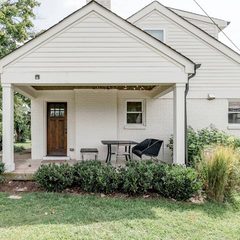 Take your morning coffee or evening drinks onto the porch