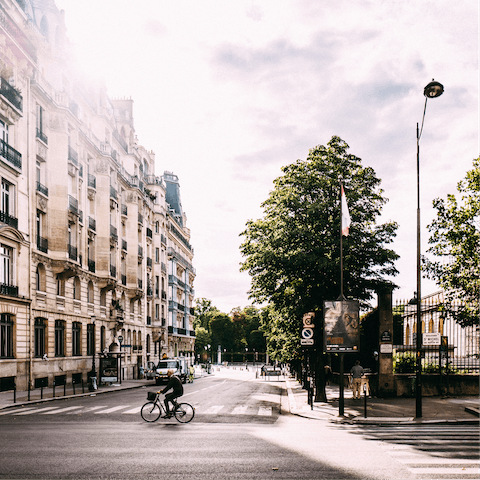 Wander through the Luxembourg Gardens, a twelve-minute stroll from your door