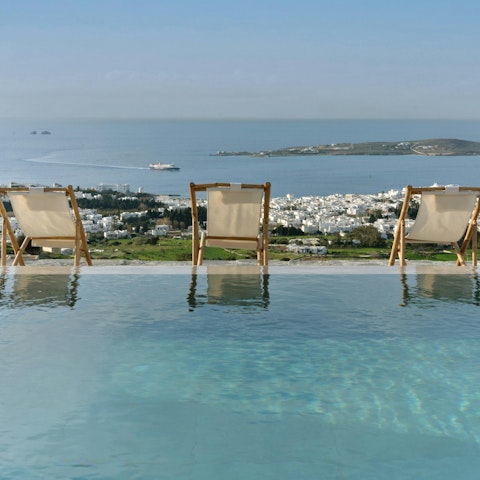 Savour spectacular views as you swim and sunbathe