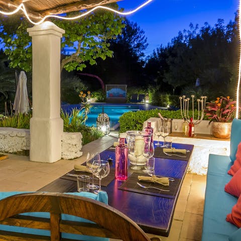 Dine with family and friends on the terrace