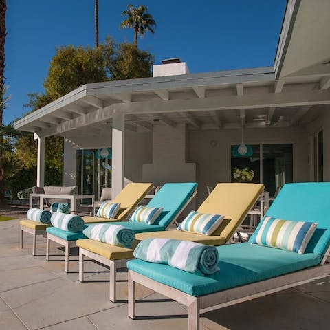 Relax on a lounger with a book