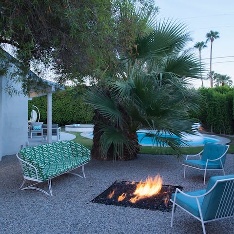 Linger around the fire pit long into the night