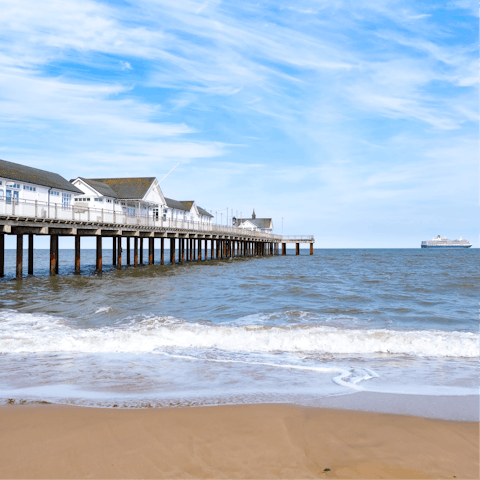 Pack your beach essentials and take the ten-minute stroll down to Southwold Pier Beach