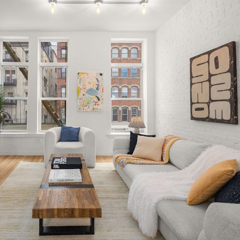 Relax amid designer furniture in the chic living space