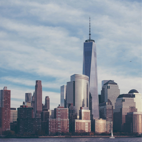 Walk fifteen minutes to One World Trade Center