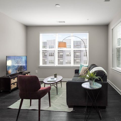 Enjoy the chic interiors and natural light