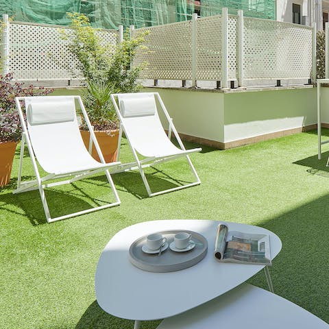 Feel a wonderful sense of wellbeing from the private terrace