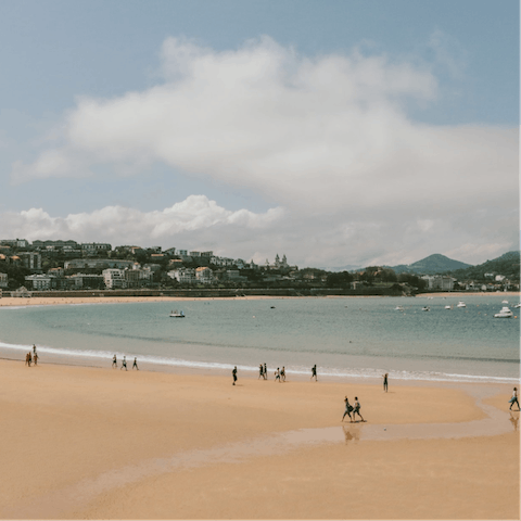Take the short stroll down to La Concha Beach