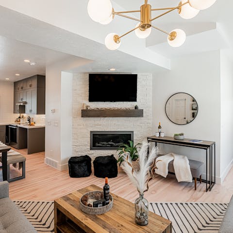 Light the fire and gather for cosy evenings in the living room