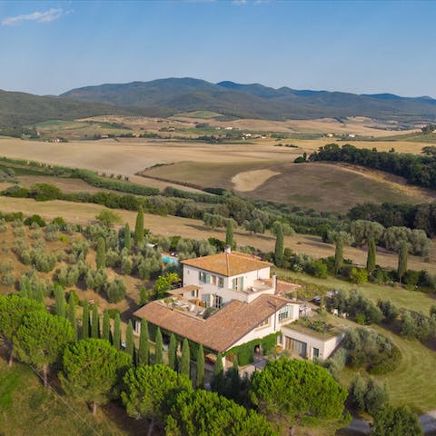 Stay in a secluded location just a four-minute drive away from the town of Bibbona