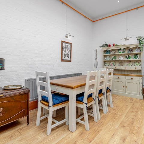 Enjoy a meal or clear your inbox at the communal table