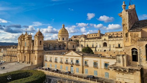 Marvel at Noto Cathedral's breathtaking Baroque facade, a UNESCO World Heritage masterpiece