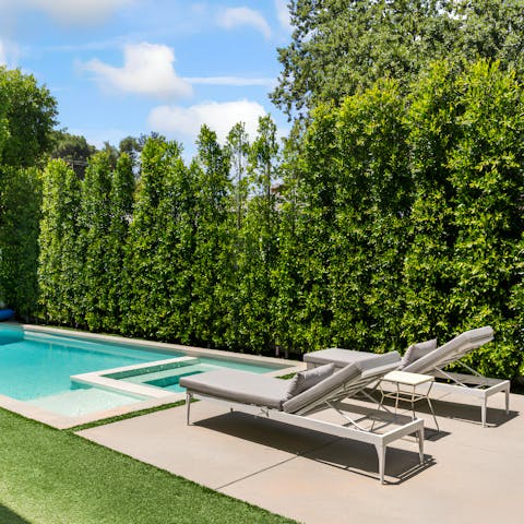 Take a dip in the pristine waters of the private pool