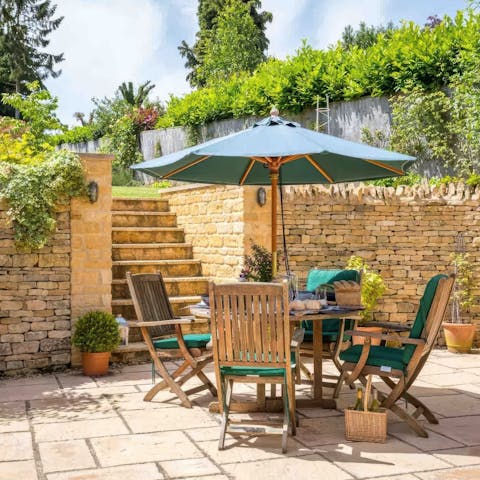 Soak up the sunshine in the cottage garden