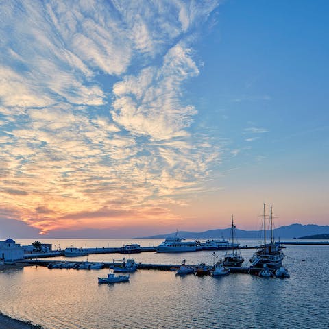 Watch the sun dip below the horizon from your front-row seat on the terrace