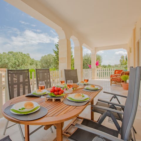 Prepare an Italian array of dishes to share alfresco