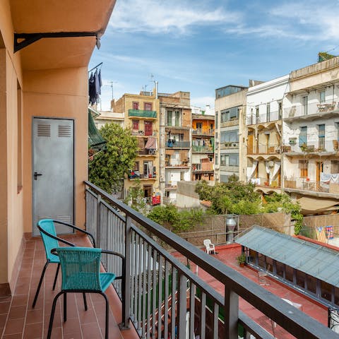 Enjoy your morning coffee on the balcony before setting off for a day of exploring