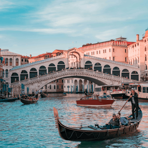 Take the ferry to the primary island of Venice and experience its unique splendour