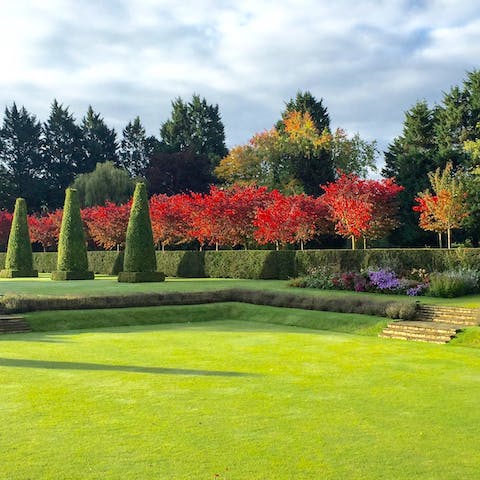 Play a traditional game of croquet on the sunken lawn