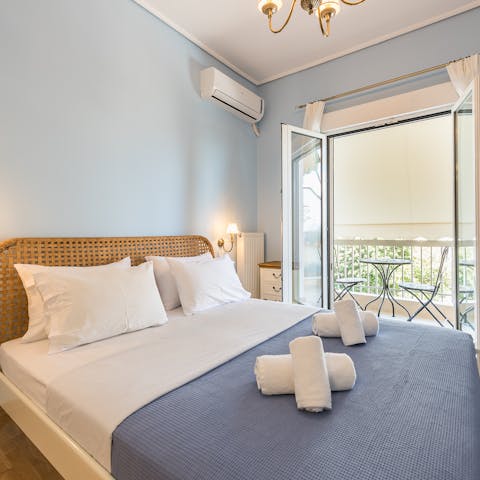 Get a restful night's sleep in the charming bedroom