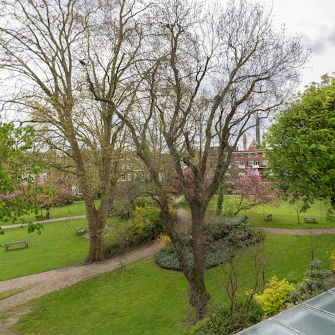 Take advantage of the huge communal garden