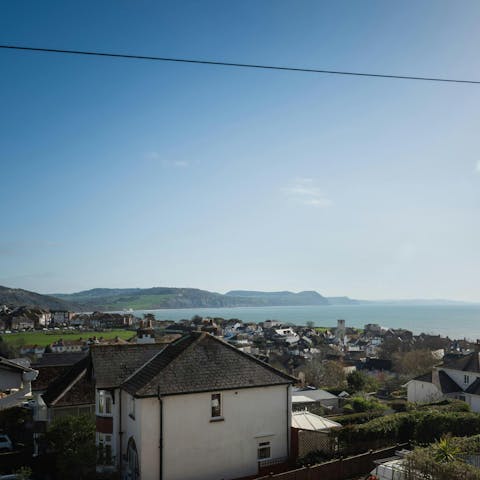 Admire the beautiful views over Lyme Bay from this home's south-facing terrace