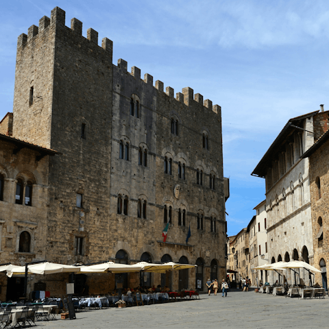 Explore the walled city of Massa Marittima – a 10-kilometre drive away