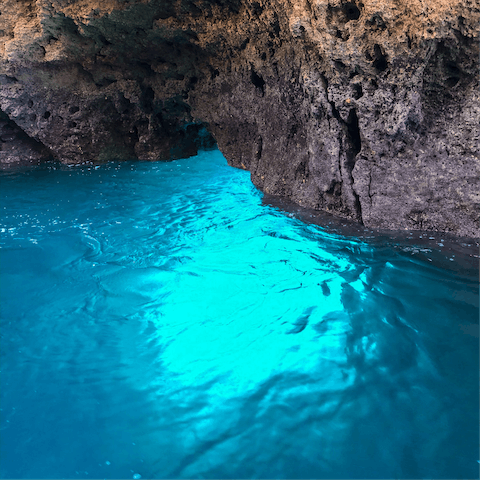 Dip in the swimming lagoons and cool off from the Mediterranean heat