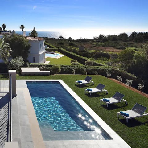 Take a dip in your pool to cool off from the Portuguese heat