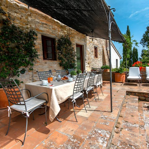 Gather on the terrace for an alfresco Italian feast