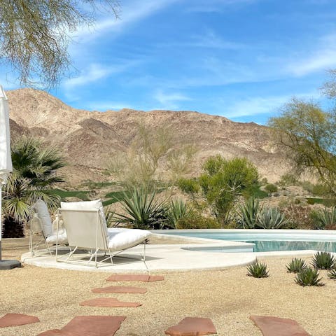 Plunge into the refreshing pool after a day in the sun