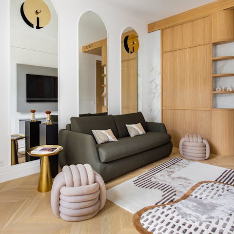 Spend cosy evenings relaxing in the living room