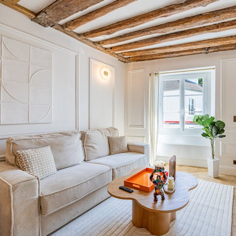 Have a glass of Chartreuse in the characterful living room