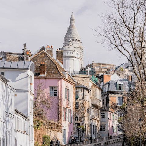 Explore Paris, including historic Montmartre on your doorstep