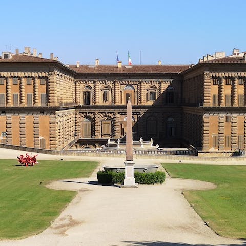 Cross the river and explore the majestic Boboli Gardens