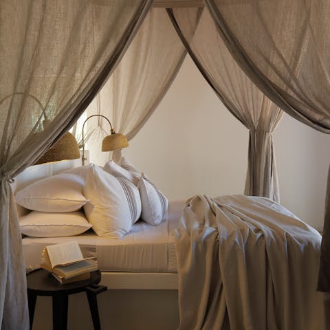 Sink into an oh-so-comfortable bed each night after a day of sunshine