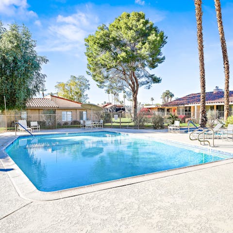 Cool off with a dip in one of the twenty one residents' swimming pool