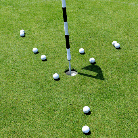 Practise your putt at the picturesque golf course on your doorstep