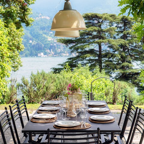 Savour delicious Italian meals while dining on the terrace