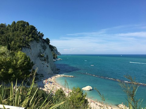 Visit Ancona's beaches, around a forty-minute drive away