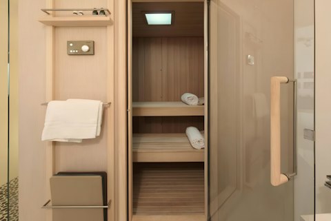 Recharge in the sauna after exploring the surrounding hills