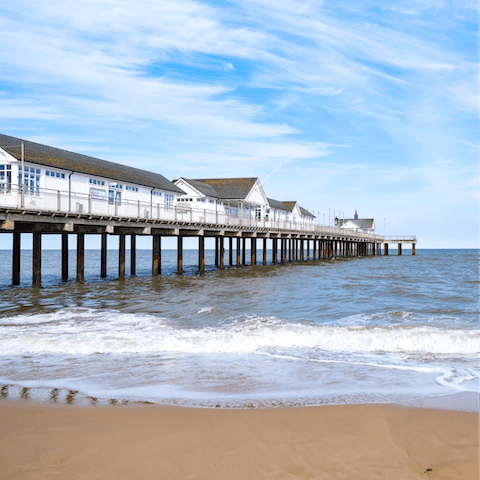 Walk along the coast to Southwold Pier, twenty minutes away