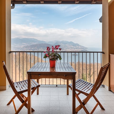Take in panoramic views over Lake Maggiore