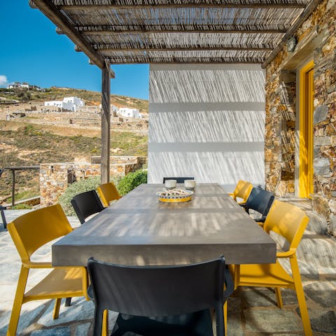 Enjoy delicious alfresco feasts on the terrace