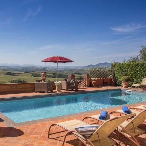 Soak up the sun from the private pool