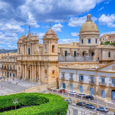 Explore the Baroque city of Noto, including Cattedrale di San Nicolò