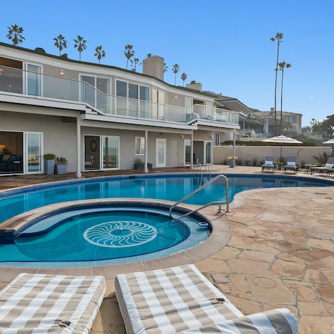 Spend a relaxing day by the pool or head to the beach