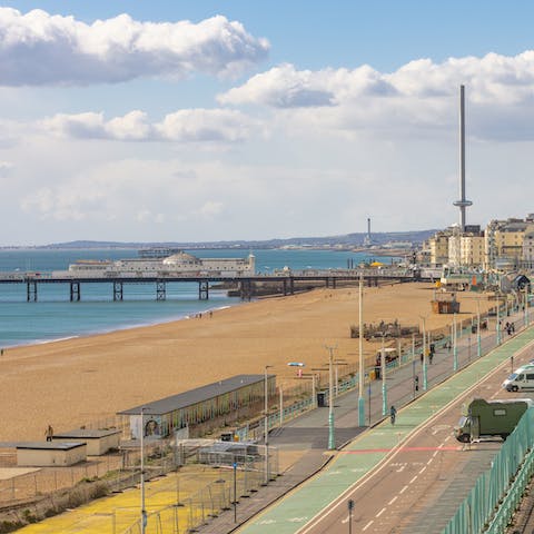 Gaze out over Brighton's iconic pier from the end of your road