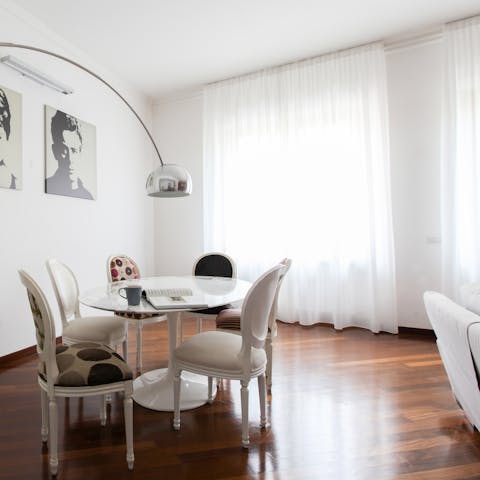 Enjoy a cup of tea in a sunny spot by the window